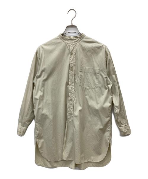leno（リノ）LENO (リノ) Pullover BAND COLLAR SHIRT/プルオーバーバンドカラーシャツ ベージュの古着・服飾アイテム