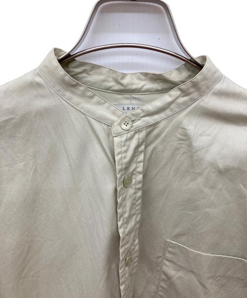 leno（リノ）LENO (リノ) Pullover BAND COLLAR SHIRT/プルオーバーバンドカラーシャツ ベージュの古着・服飾アイテム