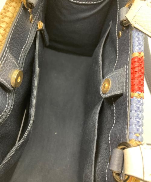 COACH（コーチ）COACH (コーチ) デンプシー キャリーオール ウィズ コーチ パッチ/2WAYバッグ/ショルダーバッグ ナチュラル×ネイビーの古着・服飾アイテム