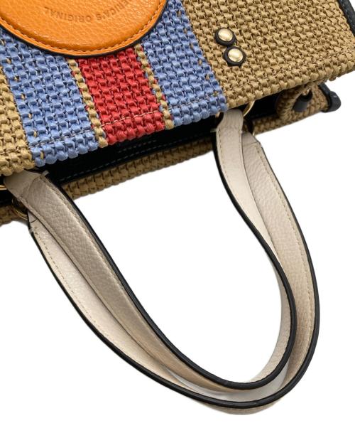 COACH（コーチ）COACH (コーチ) デンプシー キャリーオール ウィズ コーチ パッチ/2WAYバッグ/ショルダーバッグ ナチュラル×ネイビーの古着・服飾アイテム