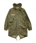 SUPREMEシュプリーム）の古着「14SS Riot Fishtail Parka/レインドロップカモコート/モッズコート/フィッシュテイルコート」｜オリーブ