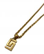 VERSACEヴェルサーチェ）の古着「グレカグリークネックレス/ゴールドネックレス/ロゴネックレス/DC17334S」｜ゴールド