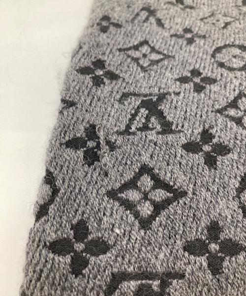 LOUIS VUITTON（ルイ ヴィトン）LOUIS VUITTON (ルイ ヴィトン) エシャルプ モノグラム クラシック ブラック×グレーの古着・服飾アイテム