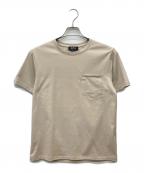 A.P.C.アーペーセー）の古着「ミニロゴ刺繍ポケットTシャツ」｜ベージュ