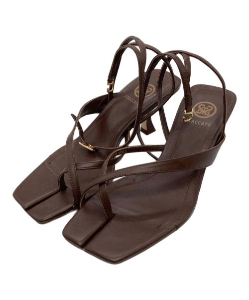 STACCATO（スタッカート）STACCATO (スタッカート) ストリングトングサンダル ブラウン サイズ:22.5の古着・服飾アイテム