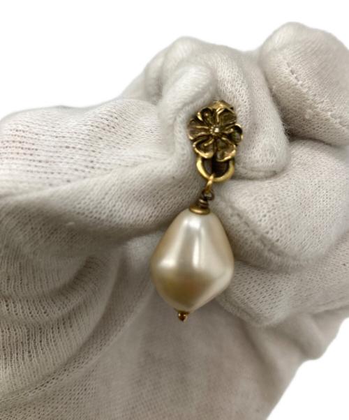 GUCCI（グッチ）GUCCI (グッチ) インターロッキングG パールピアス/インターロッキングG/パールピアス/ピアス ゴールドの古着・服飾アイテム