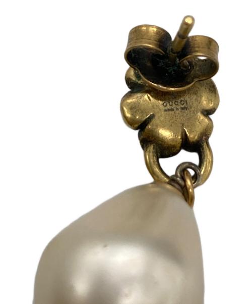 GUCCI（グッチ）GUCCI (グッチ) インターロッキングG パールピアス/インターロッキングG/パールピアス/ピアス ゴールドの古着・服飾アイテム