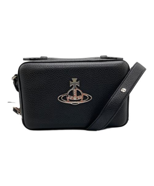 Vivienne Westwood（ヴィヴィアンウエストウッド）Vivienne Westwood (ヴィヴィアンウエストウッド) VEGANレザーロゴオーブ 2WAYバッグ/ショルダーバッグ/ハンドバッグ ブラックの古着・服飾アイテム