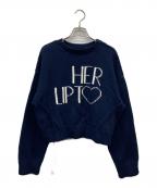HER LIP TOハーリップトゥ）の古着「Share The Love Knit Top」｜ネイビー