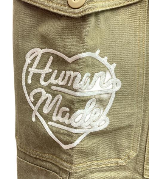 HUMAN MADE（ヒューマンメイド）HUMAN MADE (ヒューマンメイド) Military Denim Cargo Pants/ミリタリーデニムカーゴパンツ/ミリタリーパンツ/カーゴパンツ/デニムパンツ グリーン サイズ:Mの古着・服飾アイテム
