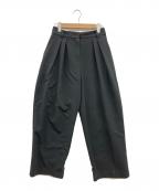 TODAYFULトゥデイフル）の古着「TODAYFUL Bonding Wide Trousers/ボンディングワイドトラウザー/トラウザーパンツ/スラックス/パンツ」｜グレー