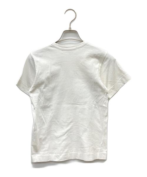 PLAY COMME des GARCONS（プレイコムデギャルソン）PLAY COMME des GARCONS (プレイコムデギャルソン) ロゴTシャツ ホワイト×グリーン サイズ:XSの古着・服飾アイテム