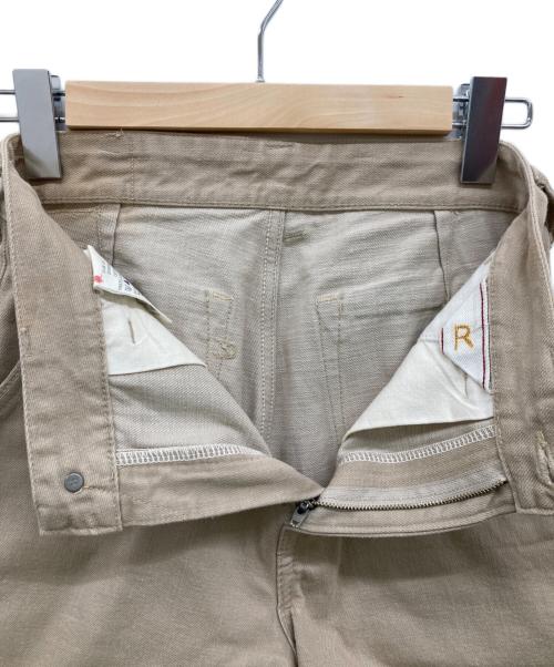 45R（フォーティファイブ・アール）45R (フォーティファイブ・アール) ライ麦デニムのシャルロット5/デニムパンツ ベージュ サイズ:27の古着・服飾アイテム