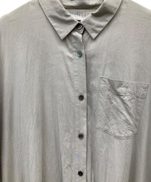 Midi-Umi（ミディウミ）Midi-Umi (ミディウミ) シャツワンピース カーキ サイズ:FREEの古着・服飾アイテム
