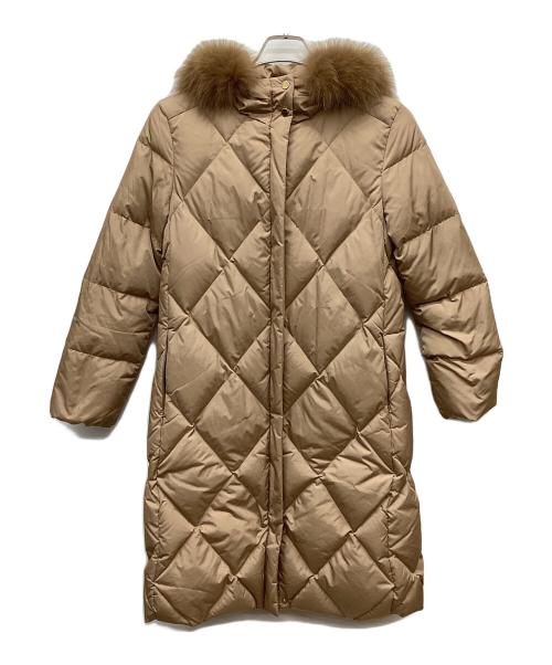 自由区（ジユウク）自由区 (ジユウク) フォックスファーダウンコート ベージュ サイズ:38の古着・服飾アイテム