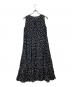 BEARDSLEY (ビアズリー) クリンクルドットワンピース/ドットノースリーブティアードワンピース ブラック サイズ:FREE 未使用品：11000円