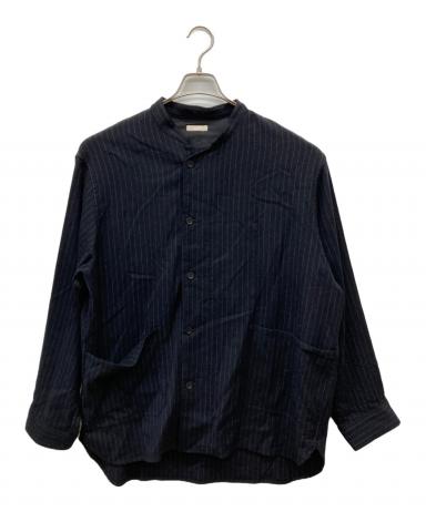 ULTERIOR アルテリア ストライプ ウール シャツジャケット 20AW 中古・古着通販】ULTERIOR (アルテリア) シルクブレンドウール