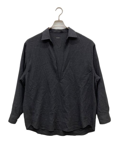 COMOLI（コモリ）COMOLI (コモリ) ウールビエラ スキッパーシャツ チャコールグレー サイズ:3の古着・服飾アイテム