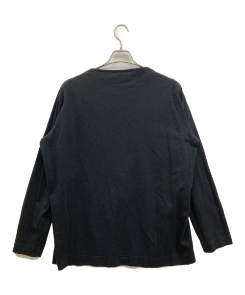 CASEY CASEY（ケーシーケーシー）CASEY CASEY (ケーシーケーシー) OLIVER ML JERS Long-sleeved T-shirt/オリバーミルコットンボートネックロングスリーブカットソー/長袖カットソー/Tシャツ ブラック サイズ:Lの古着・服飾アイテム