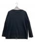 CASEY CASEY（ケーシーケーシー）の古着「OLIVER ML JERS Long-sleeved T-shirt/オリバーミルコットンボートネックロングスリーブカットソー/長袖カットソー/Tシャツ」｜ブラック