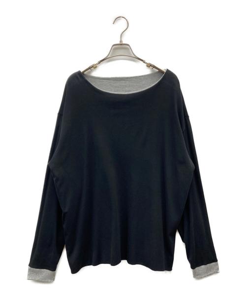 NICENESS（ナイスネス）NICENESS (ナイスネス) リバーシブルL/Sカットソー グレー×ブラック サイズ:-の古着・服飾アイテム