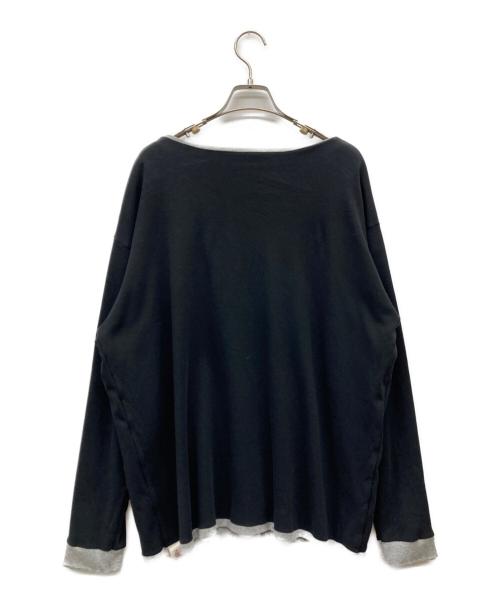 NICENESS（ナイスネス）NICENESS (ナイスネス) リバーシブルL/Sカットソー グレー×ブラック サイズ:-の古着・服飾アイテム