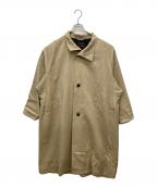 CABANキャバン）の古着「ウールギャバジン スタンドカラーコート」｜ベージュ