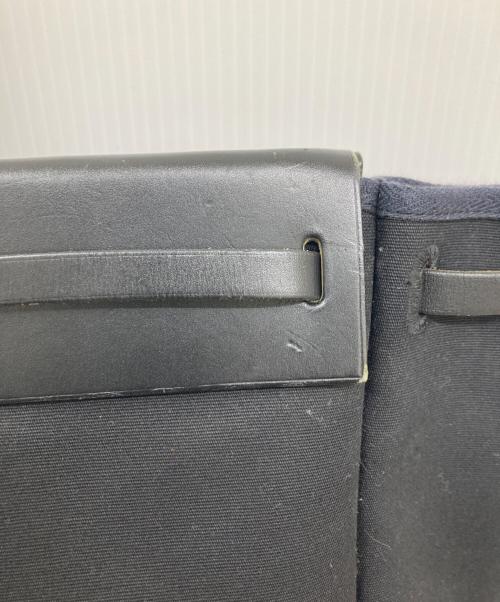 HERMES（エルメス）HERMES (エルメス) エールバッグ カバスMM/トワルオフィシエ カーフレザー/キャンバスレザー/トートバッグ ブラックの古着・服飾アイテム