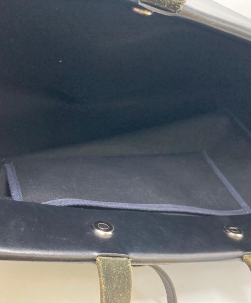 HERMES（エルメス）HERMES (エルメス) エールバッグ カバスMM/トワルオフィシエ カーフレザー/キャンバスレザー/トートバッグ ブラックの古着・服飾アイテム