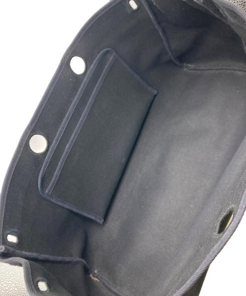 HERMES（エルメス）HERMES (エルメス) エールバッグ カバスMM/トワルオフィシエ カーフレザー/キャンバスレザー/トートバッグ ブラックの古着・服飾アイテム