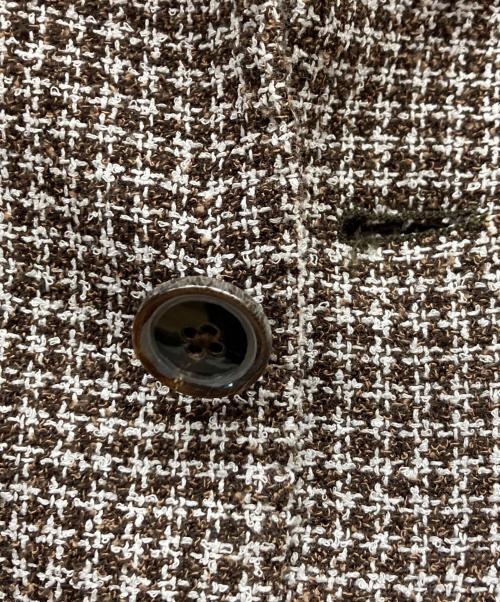 FUGATO（フガート）FUGATO (フガート) ハウンドトゥース ジャケット ブラウン サイズ:48の古着・服飾アイテム