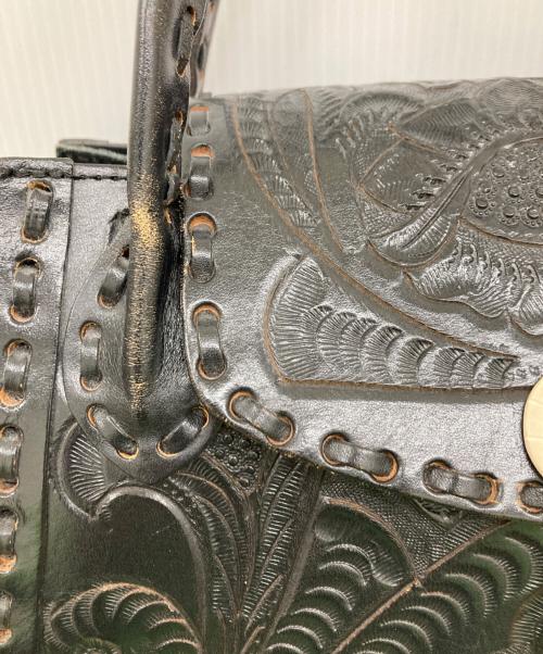 Carving Tribes（カービングトライブス）CARVING TRIBES (カービングトライブス) カービングレザートートバッグ/トートバッグ ブラックの古着・服飾アイテム