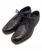 REGALリーガル）の古着「ロングウィングチップシューズ/ビジネスシューズ/レザーシューズ/IMPERIAL GRADE/6760 W105/インペリアルグレード」｜ブラック