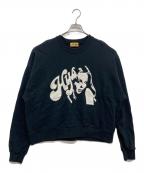 Hysteric Glamourヒステリックグラマー）の古着「HYSTERIC WOMANアップリケ オーバーサイズスウェット」｜ブラック