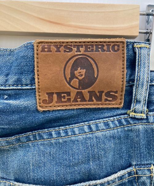 Hysteric Glamour（ヒステリックグラマー）Hysteric Glamour (ヒステリックグラマー) RSR加工デニムパンツ/0111AP05/Y2K/加工デニムパンツ/ﾀﾞﾒｰｼﾞ加工デニム/パッチワーク インディゴ サイズ:Sの古着・服飾アイテム