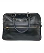 JACQUES LE CORREジャックルコー）の古着「LISBON PAVE/リスボン パヴェ/スタッズバッグ/ハンドバッグ/牛革」｜ブラック