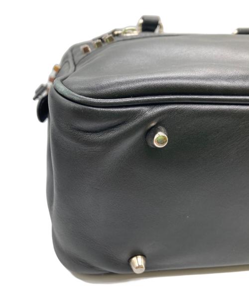 JACQUES LE CORRE（ジャックルコー）JACQUES LE CORRE (ジャックルコー) LISBON PAVE/リスボン パヴェ/スタッズバッグ/ハンドバッグ/牛革 ブラックの古着・服飾アイテム