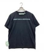 OFFWHITEオフホワイト）の古着「プリントTシャツ/SOMETHING & ASSOCIATES Reversible」｜ブラック×ミント