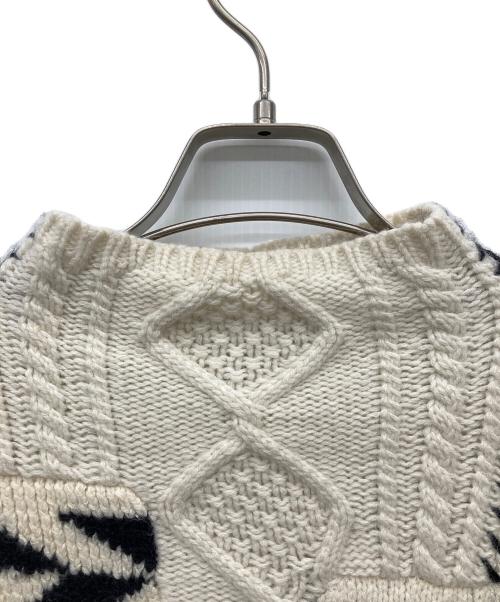 POLO RALPH LAUREN（ポロ・ラルフローレン）POLO RALPH LAUREN (ポロ・ラルフローレン) 50周年パッチワークモックネックセーター アイボリー サイズ:XSの古着・服飾アイテム