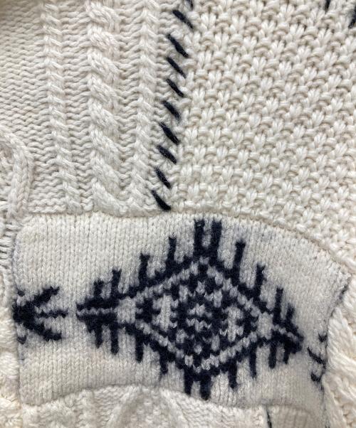 POLO RALPH LAUREN（ポロ・ラルフローレン）POLO RALPH LAUREN (ポロ・ラルフローレン) 50周年パッチワークモックネックセーター アイボリー サイズ:XSの古着・服飾アイテム