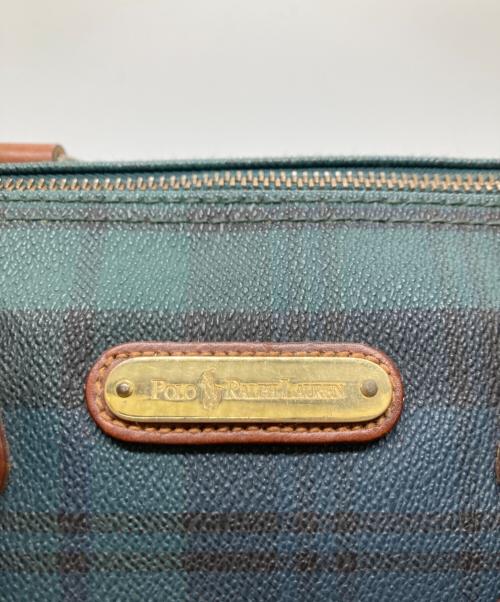 POLO RALPH LAUREN（ポロ・ラルフローレン）POLO RALPH LAUREN (ポロ・ラルフローレン) ブラックウォッチチェックミニボストンバッグ/ミニボストンバッグ/ボストンバッグ グリーンの古着・服飾アイテム