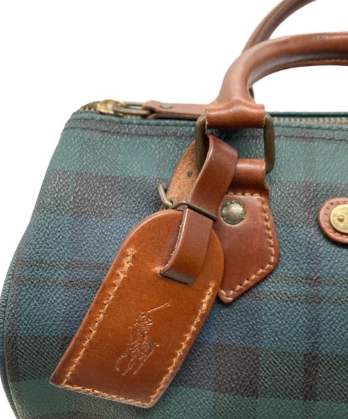 POLO RALPH LAUREN（ポロ・ラルフローレン）POLO RALPH LAUREN (ポロ・ラルフローレン) ブラックウォッチチェックミニボストンバッグ/ミニボストンバッグ/ボストンバッグ グリーンの古着・服飾アイテム