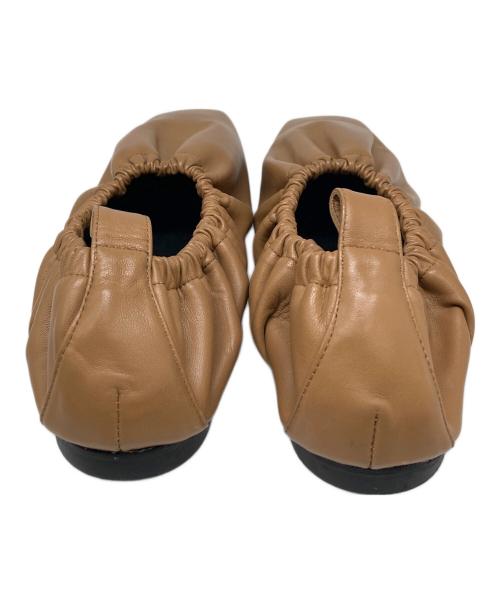 PELLICO SUNNY（ペリーコサニー）PELLICO SUNNY (ペリーコサニー) アンクレットギャザーバレエシューズ ブラウン サイズ:38の古着・服飾アイテム