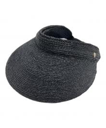 HELEN KAMINSKI（ヘレンカミンスキー）の古着「KIRSTEN ラフィアサンバイザー/サンバイザー/帽子」｜ブラック