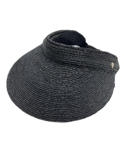 HELEN KAMINSKI（ヘレンカミンスキー）HELEN KAMINSKI (ヘレンカミンスキー) KIRSTEN ラフィアサンバイザー/サンバイザー/帽子 ブラックの古着・服飾アイテム