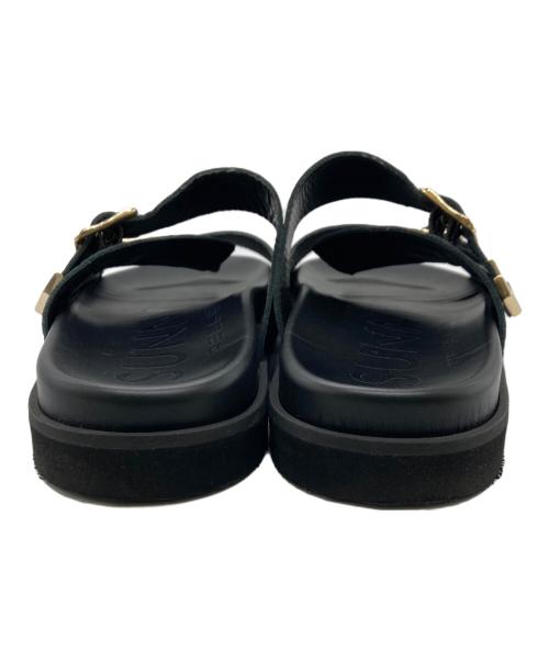 PELLICO SUNNY（ペリーコサニー）PELLICO SUNNY (ペリーコサニー) クロコ型押しフットベッドサンダル/クロコサンダル ブラック サイズ:38の古着・服飾アイテム