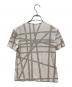 HERMES (エルメス) ボルデュックリボン/総柄Tシャツ/半袖カットソー ホワイト×ベージュ サイズ:M：8000円