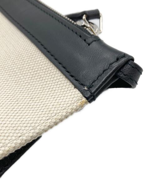 BALENCIAGA（バレンシアガ）BALENCIAGA (バレンシアガ) NAVY CABAS S ネイビーカバス トートバッグ/ハンドバッグ/キャンバスバッグ アイボリー×ブラックの古着・服飾アイテム