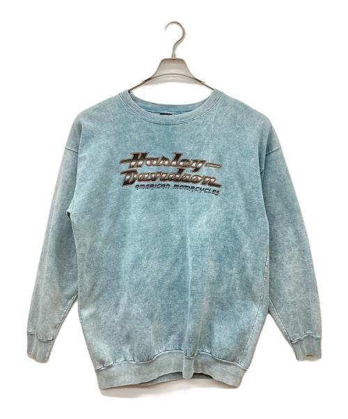 HARLEY-DAVIDSON（ハーレーダビッドソン）HARLEY-DAVIDSON (ハーレーダビッドソン) 両面プリントスウェット/USA製 ブルー サイズ:XLの古着・服飾アイテム