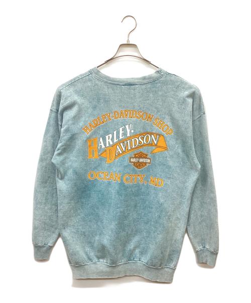 HARLEY-DAVIDSON（ハーレーダビッドソン）HARLEY-DAVIDSON (ハーレーダビッドソン) 両面プリントスウェット/USA製 ブルー サイズ:XLの古着・服飾アイテム